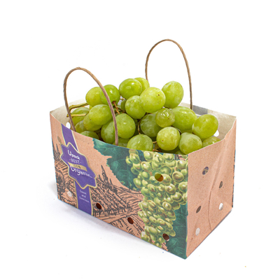 Grocery Paper Bags For Vegetables Biodegradable Greaseproof Kraft Material